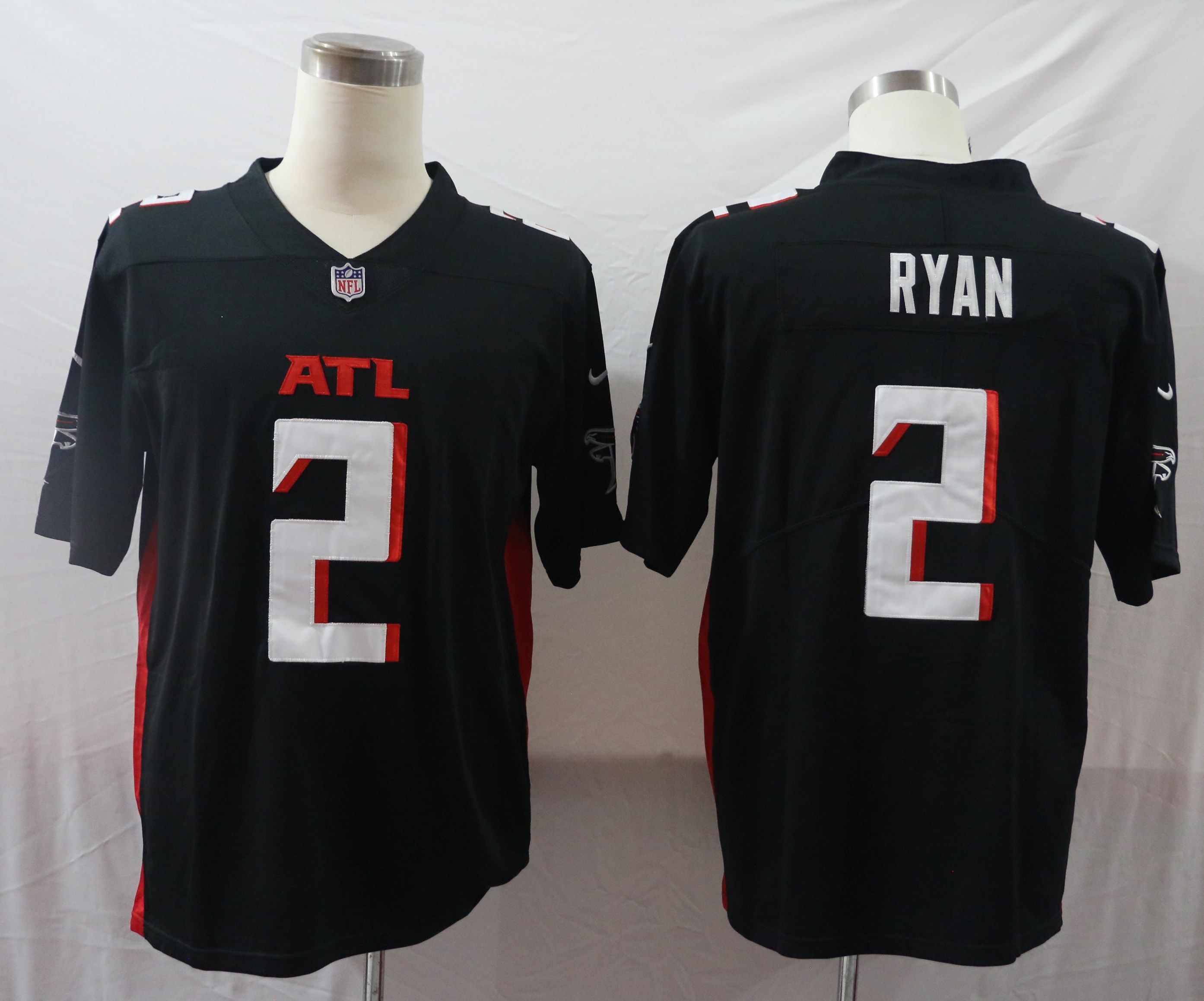Men's Atlanta Falcons Matt Ryan #2 Black Jersey